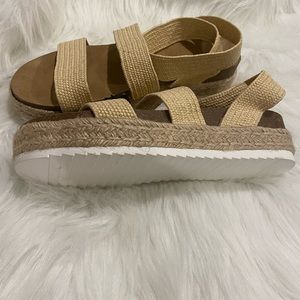 Cork wedge sandals
